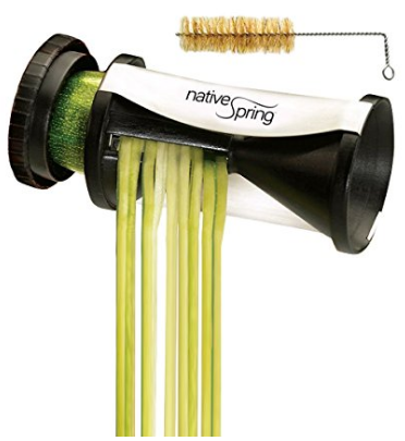 Spiral Vegetable Slicer, Hand Held with Cleaning Brush