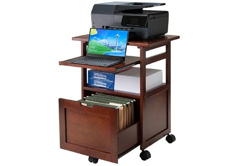 Wood Piper Work Cart/Printer Stand with Key board 